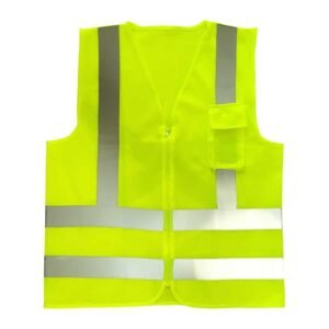 Colete Refletivo Verde 1 Bolso Fechamento em Ziper - Volk