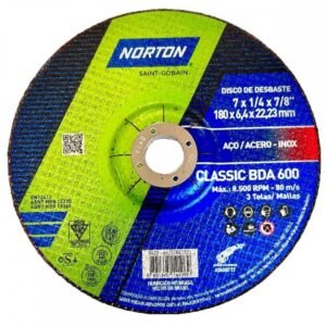 DISCO P/ DESBASTE NORTON CLASSIC BDA600 7X1/4X7/8"