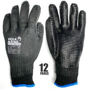 Kit Luva Black Tractor Emborrachada Tam 9G 12 Pares