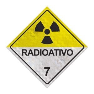 PLACA SIMBOLOGIA 7 - RADIOATIVO I - 30 X 30 X 1,5MM