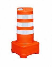 Cone Balizador 55cm X 55cm X 1,10mt Laranja com 3 Faixas