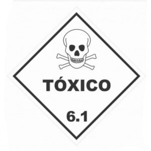 PLACA SIMBOLOGIA 6.1 - TOXICO - 30 X 30 X 1,5MM