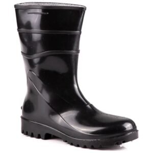 BOTA DE PVC CANO MÉDIO PRETO C/FORRO BRACOL