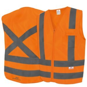 COLETE 1 BOLSO LISO LARANJA FLUORESCENTE - STEELFLEX
