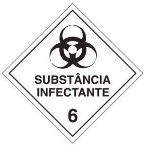 PLACA SIMBOLOGIA 6 - SUBSTANCIA INFECTANTE - 30 X 30 X 1,5MM