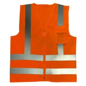 Colete Refletivo Laranja 1 Bolso Fechamento em Ziper - Volk