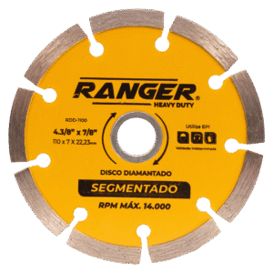 DISCO DIAMANTADO SEGMENTADO 110MM x 7 x 22,23MM (4.3/8" x 7/8") - RANGER